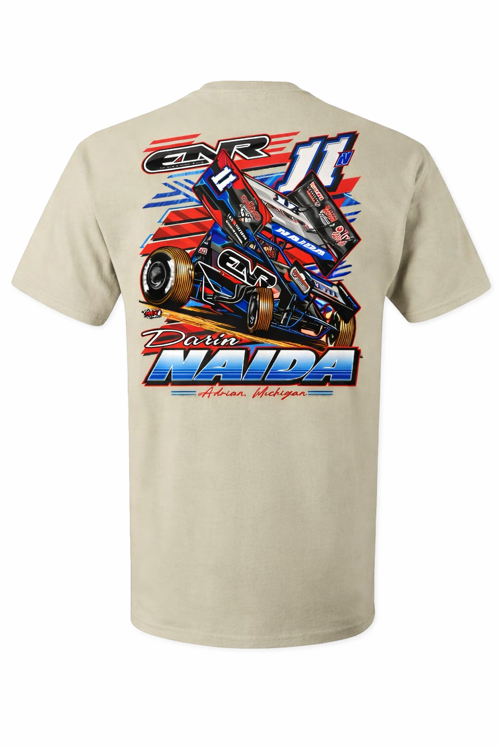 2026 11N Sprint Car Design - Youth/Adult Tshirt - Sand