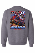 2026 11N Sprint Car Design - Adult Crewneck - Charcoal Gray